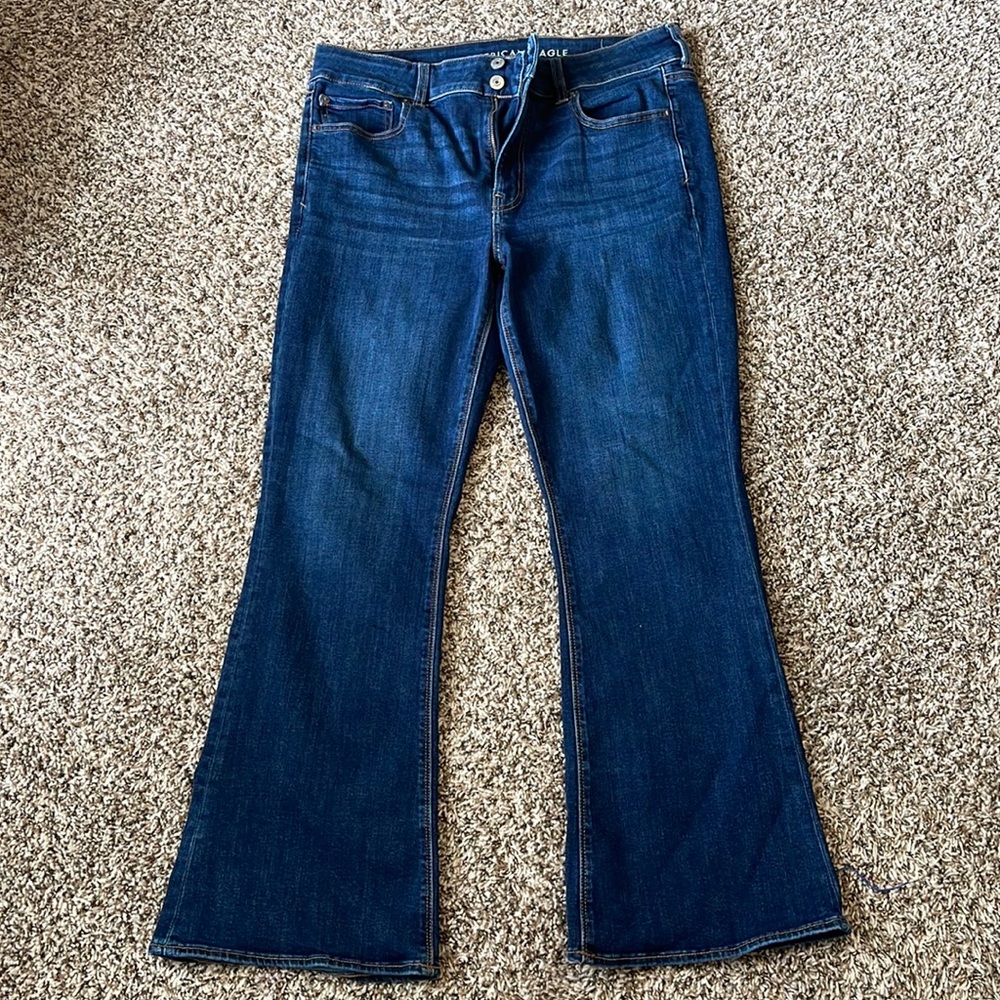 American Eagle Outfitter’s Women’s 14 Short Hi-Rise Artist Flare Jeans